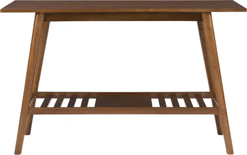 Vista 10 de Linon Melissa Mid-Century - Mesa consola moderna de nogal
