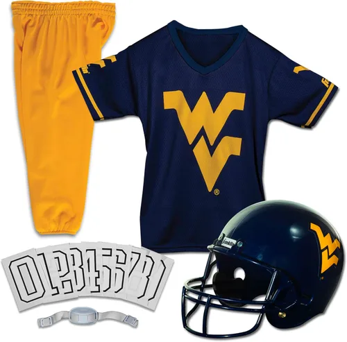 Vista 9 de Franklin Sports NCAA - Conjunto de uniforme de fútbol americano para niños, camiseta de fútbol universitario, casco + pantalones para niños y niñas