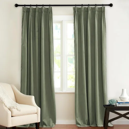 Vista 16 de KGORGE - Cortinas opacas de terciopelo beige de 84 pulgadas, 2 paneles para dormitorio