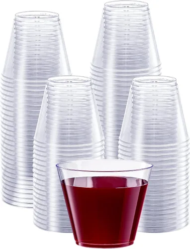 Vista 10 de SETUP Vasos de chupito de plástico duro transparente [1 onza - 100 unidades] Vasos de chupito desechables