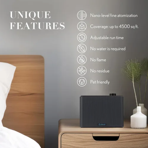 Vista 4 de JCLOUD Máquina de Aire con Aroma Inteligente 1000ML, Difusor de Aroma para Hoteles Cubre hasta 4500 Pies Cuadrados, Difusor de Aire Frío Sin Agua