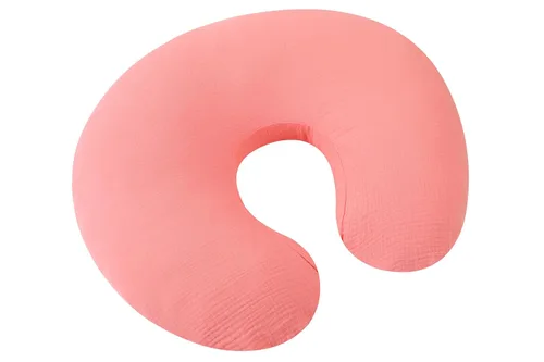Vista 5 de Onacosht Funda de Almohada de Lactancia de Muselina 100% Algodón Suave Funda de Almohada de Alimentación se Adapta a la Almohada de Lactancia Rosa