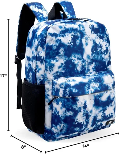 Vista 9 de Fenrici Mochila para niños, niños, mochila para la escuela, bolsas para libros con compartimento acolchado para laptop, 17 pulgadas, Azul