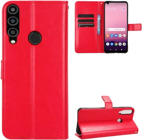 Vista 66 de Funda para Boost Mobile Celero 5G + Funda de piel con tapa para Boost Mobile Celero 5G Plus, color negro
