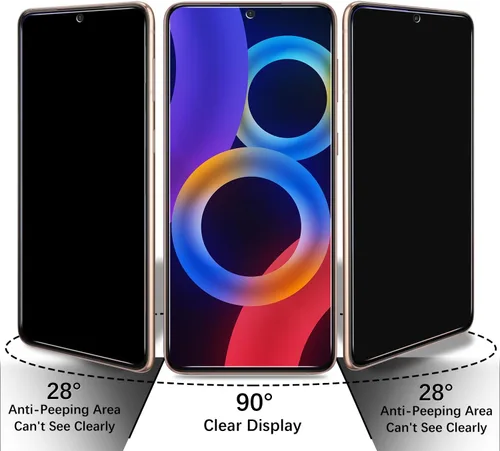 Vista 3 de Paquete de 2 protectores de pantalla de privacidad para Samsung Negro