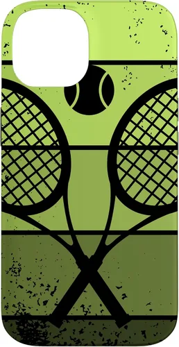 Vista 4 de Raqueta de jugador de tenis con cancha de pelota de tenis Vintage Retro Case para iPhone 17