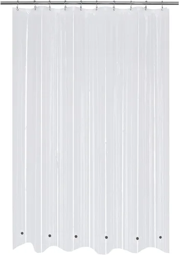 Vista 56 de Cortina de regadera para cabina de ducha 36x72, forro de cortina de regadera de plástico PEVA para baño, ligera e impermeable, 36 x 72, transparente