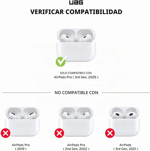 Vista 2 de UAG Scout - Funda para AirPods Pro 3 Gen 2025, con mosquetón, color negro Protección resistente, prueba de caídas de grado militar, cierre seguro