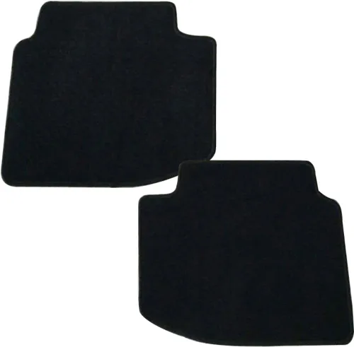 Vista 3 de IKON MOTORSPORTS Alfombrillas de piso compatibles con Honda Civic Coupe Hatchback Sedán 1996-2000, alfombra de nailon negro delantera y trasera 1997