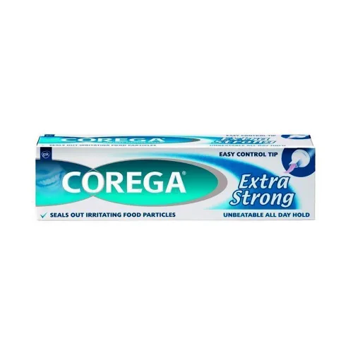 Vista 4 de Corega Extra Fuerte - Crema Adhesiva para Dentaduras - 1.41 oz
