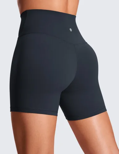 Vista 2 de CRZ YOGA Butterluxe - Pantalones cortos cruzados de 5 pulgadas, cintura alta, para entrenamiento, yoga, suave como la mantequilla para mujer