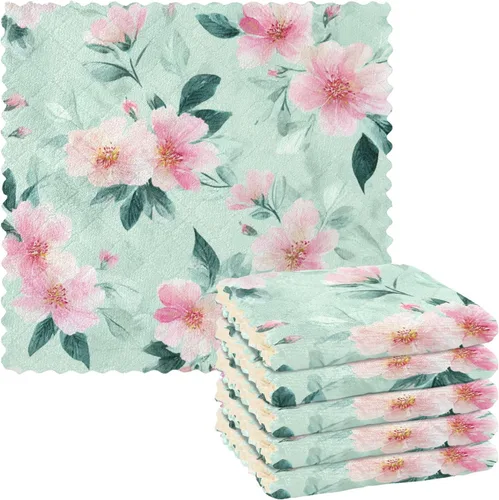 Vista 29 de Autumn Poppy Flowers06 - Juego de 6 paños de limpieza de microfibra para autos, máquina súper absorbente