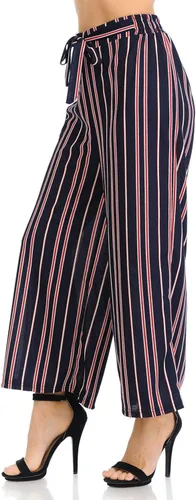 Vista 3 de Auliné Collection Culottes para mujer de pierna ancha de talle alto con pantalones de palazzo