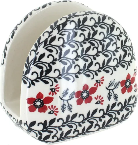 Vista 25 de Blue Rose Polish Pottery - Servilletero de Puntos Pequeños Azules - 5" x 5" - Servilleteros de Cerámica, Accesorios Decorativos para Mesa de Comedor
