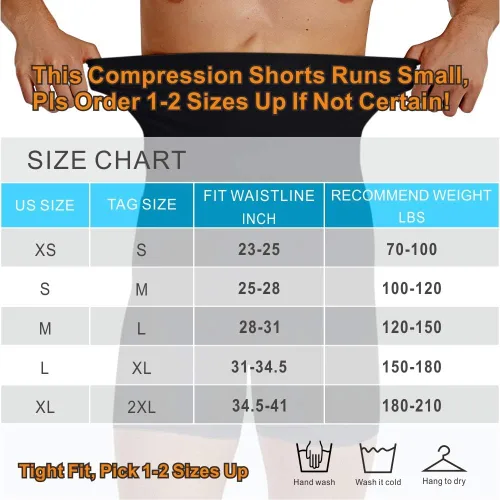 Vista 2 de KOCLES Pantalones cortos con control de abdomen para hombre, cintura alta, adelgazante, moldeador de compresión, faja para el vientre, calzoncillos