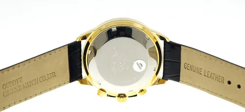 Vista 4 de Orient Sports Reloj dorado con calendario multiaño automático con esfera negra EU07009B