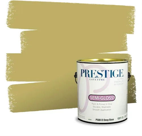 Vista 67 de Prestige Paints - Pintura exterior e imprimación en uno, 1 galón, plano, compatibilidad comparable con el color menta «Whipped Mint» de Behr