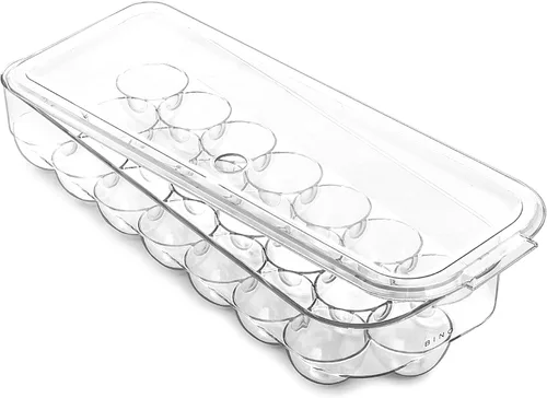 Vista 8 de BINO Contenedor de Plástico para Huevos para Refrigerador - Transparente, 13 Unidades, Resistente, Duradero
