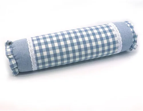 Vista 10 de Almohada cervical de trigo sarraceno para dormir, almohada ajustable para alivio del cuello con funda de almohada lavable, cojín cilíndrico redondo