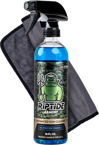 Vista 4 de Riptide Armory Advanced - Limpiador de pistolas de 4 onzas, limpiador de armas multiusos, se dirige a depósitos de carbono, metales y residuos