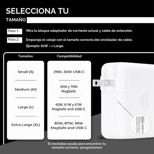 Vista 2 de HumanCentric Organizador de cables para cargador de MacBook, carrete de cable para cargadores de MacBook, estuche de carga de viaje para Mac
