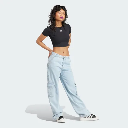 Vista 4 de adidas Originals Camiseta acanalada Essentials para mujer