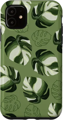Vista 8 de Monstera Deliciosa Leaves Plant Leaf Botanical Nature Case for iPhone 16