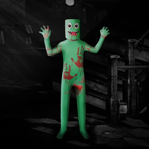 Vista 2 de Disfraz de monstruo de terror para niños, disfraz de Halloween para cosplay, máscara de miedo