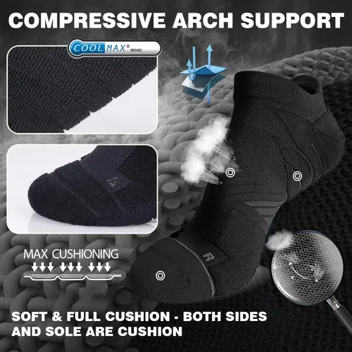 Vista 5 de Calcetines Coolmax deportivos antiampollas que absorben las ampollas sin costuras antiolor