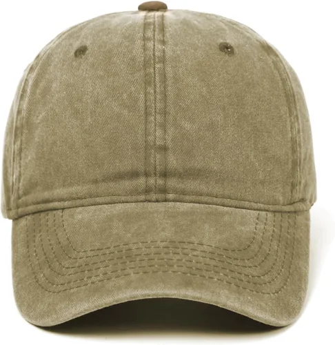 Vista 2 de Gorra de béisbol para hombre y mujer, de algodón liso, ajustable, de sarga lavada, de perfil bajo, A1008 de Edoneery