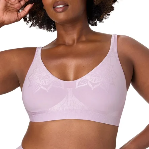 Vista 9 de Bali Sostén sin varillas para mujer, Comfort Revolution - Sostén sin costuras estilo camiseta para mujer, ComfortFlex Fit Almendra Az