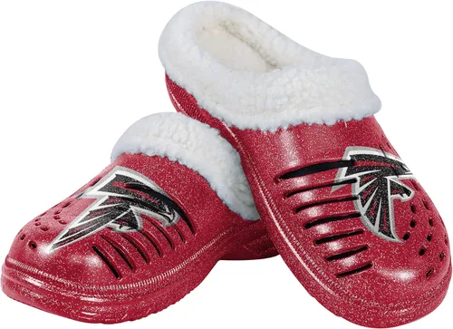 Vista 29 de FOCO - Zuecos con logotipo del equipo de la NFL para mujer, forro de sherpa y brillo