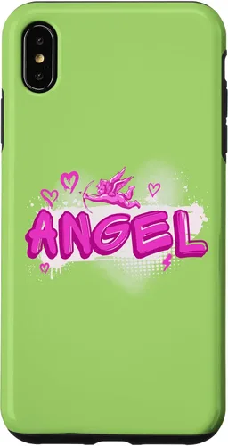 Vista 11 de iPhone 16 Angel y2k Aesthetic 2000s Millennial Nostalgia Pink Graffiti Case