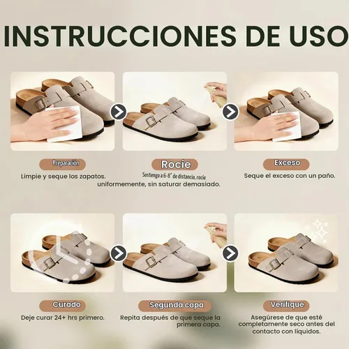 Vista 7 de Spray protector de gamuza para zapatos: impermeabilizante y protector de manchas sin olor sin PFAS - Nano Shield a base de agua para botas, cuero