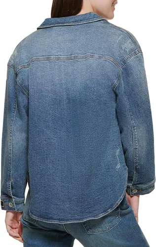 Vista 4 de DKNY womens Denim Trucker Jacket