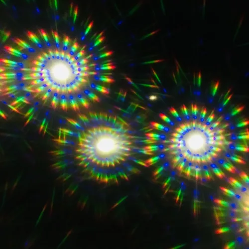 Vista 4 de Gafas de difracción en espiral: para raves, festivales y más Verde neón