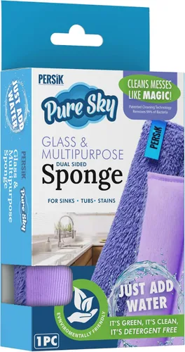 Vista 8 de Pure-Sky Ultra - Esponja de limpieza de microfibra 2 en 1, combinación para vidrio y multiusos, solo agrega agua, no necesita detergentes, uso
