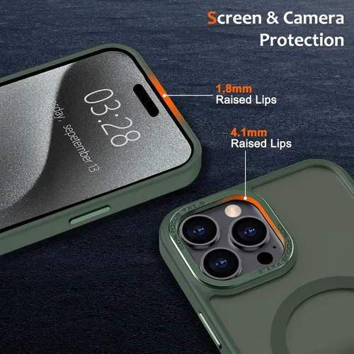 Vista 185 de Anuck - Funda magnética para iPhone 11 compatible con MagSafe, carcasa trasera mate translúcida dura, borde de TPU, delgada, resistente a impactos