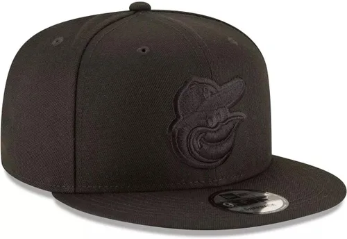 Vista 3 de New Era MLB 9FIFTY - Gorra ajustable negra con cierre de presión, talla única Baltimore Orioles
