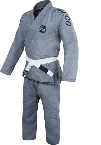 Vista 5 de Jiu Jitsu Gi brasileño BJJ Gi para hombres y mujeres Grappling gi Uniforme Kimonos ligero, preencogido, con cinturón blanco