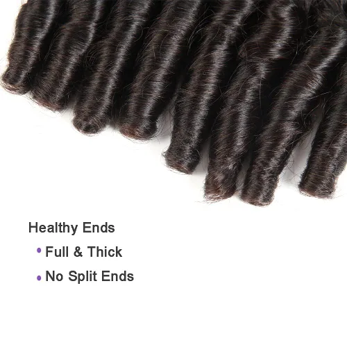 Vista 6 de Molefi Extensiones de cabello humano brasileño Funmi rizado, 4 paquetes de extensiones de cabello humano negro, extensiones de cabello corto rizado