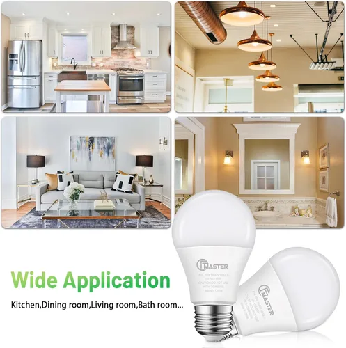 Vista 7 de Bombilla LED A19, bombillas LED equivalentes a 100 W, bombillas de luz diurna de 5000 K, 1500 lúmenes, bombilla de base estándar E26, bombillas