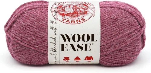 Vista 15 de Lion Brand Yarn, Wool-Ease - Ovillo de punto y ganchillo color rosa, 1
