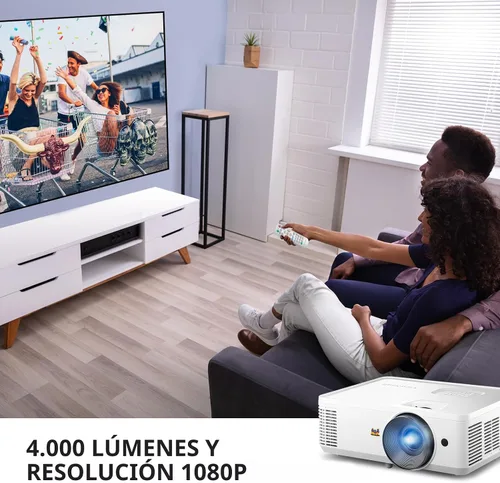Vista 3 de ViewSonic PA503HD 4000 Lumens 1080p Full HD DLP Projector, High Brightness