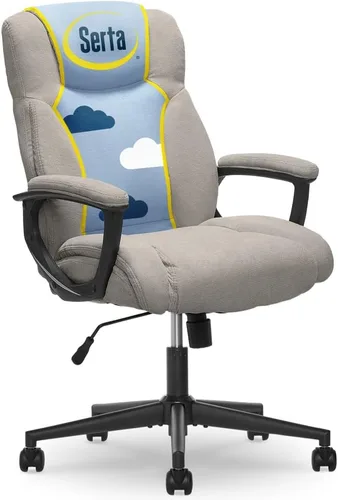 Vista 4 de Serta Silla de oficina Style Hannah II, cuero consolidado gris Harvard