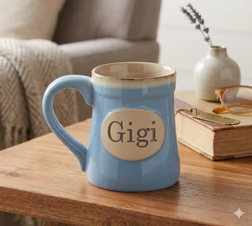 Vista 5 de burton+BURTON GiGi Taza de café de cerámica de 18 onzas, taza de té floral rosa en caja de regalo decorativa a juego, selección de regalo del día