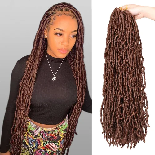 Vista 21 de Extensiones de pelo sintético, estilo diosa, rizado, ondulado, trenzas, pre-rizado, suave, para mujeres