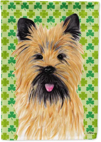 Vista 110 de Caroline's Treasures SS4442GF Affenpinscher Bandera de jardín con retrato de trébol del día de San Patricio para buzón, bandera decorativa