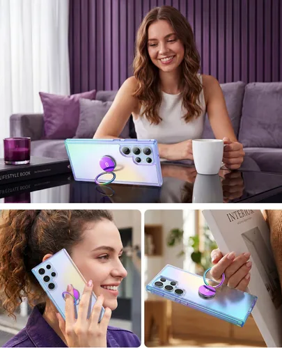 Vista 5 de Syncwire Soporte adhesivo para anillo de teléfono, rotación de 360°, soporte de anillo de dedo para teléfono celular, agarre de metal pulido
