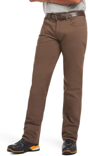 Vista 12 de ARIAT Pantalón Rebar M4 Durastretch de ajuste relajado para hombre, hecho para ser resistente y apilable de pierna recta caqui Field